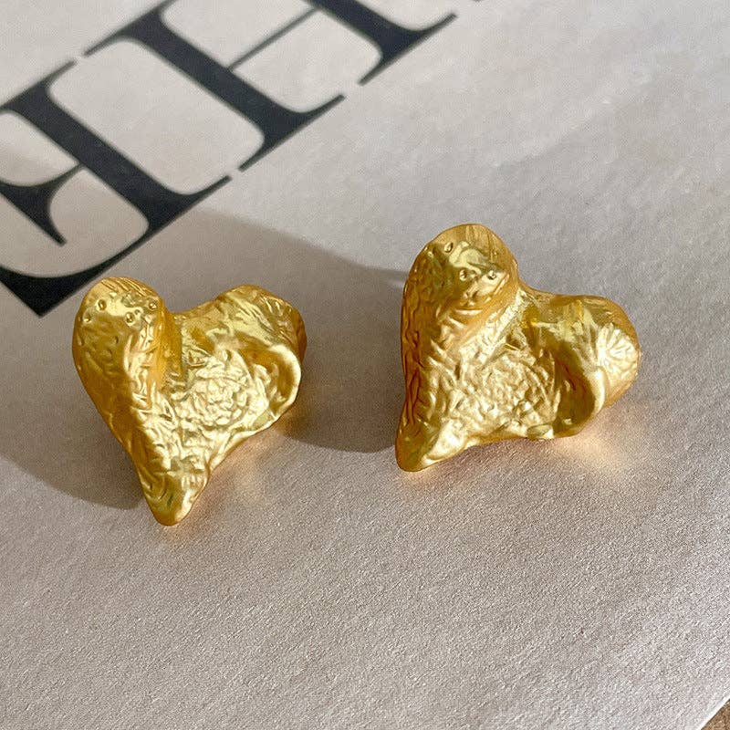 Love Alloy Gold Plated Earrings - Image 2