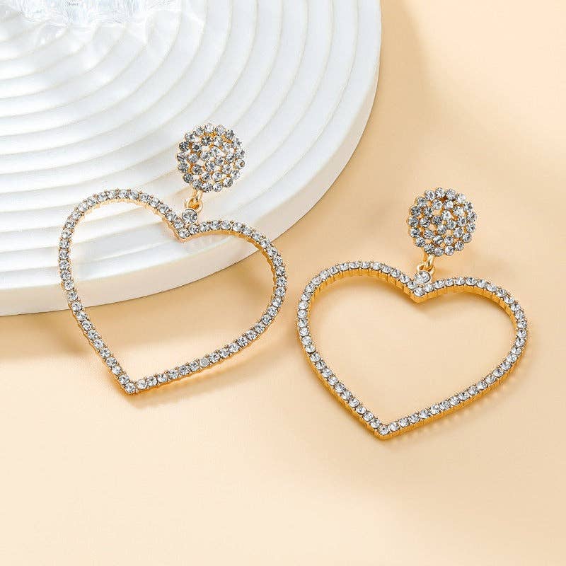 Love Shaped Diamond Earrings - Image 5