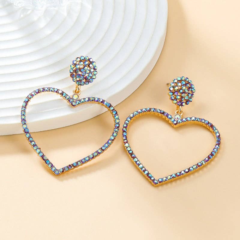 Love Shaped Diamond Earrings - Image 6