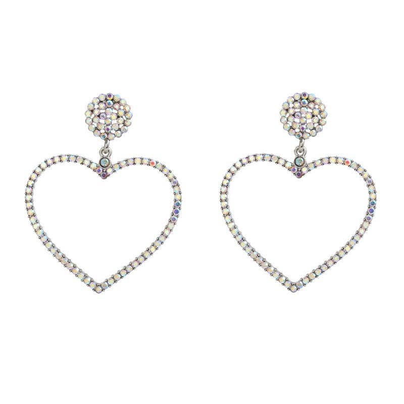 Love Shaped Diamond Earrings - Image 7