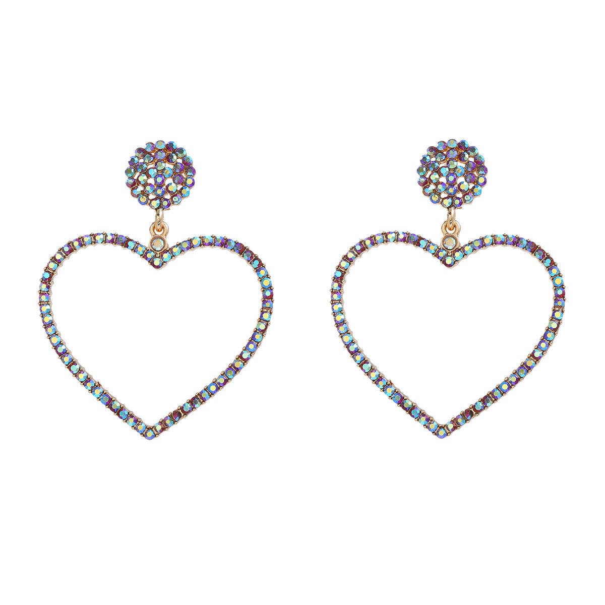 Love Shaped Diamond Earrings - Image 8