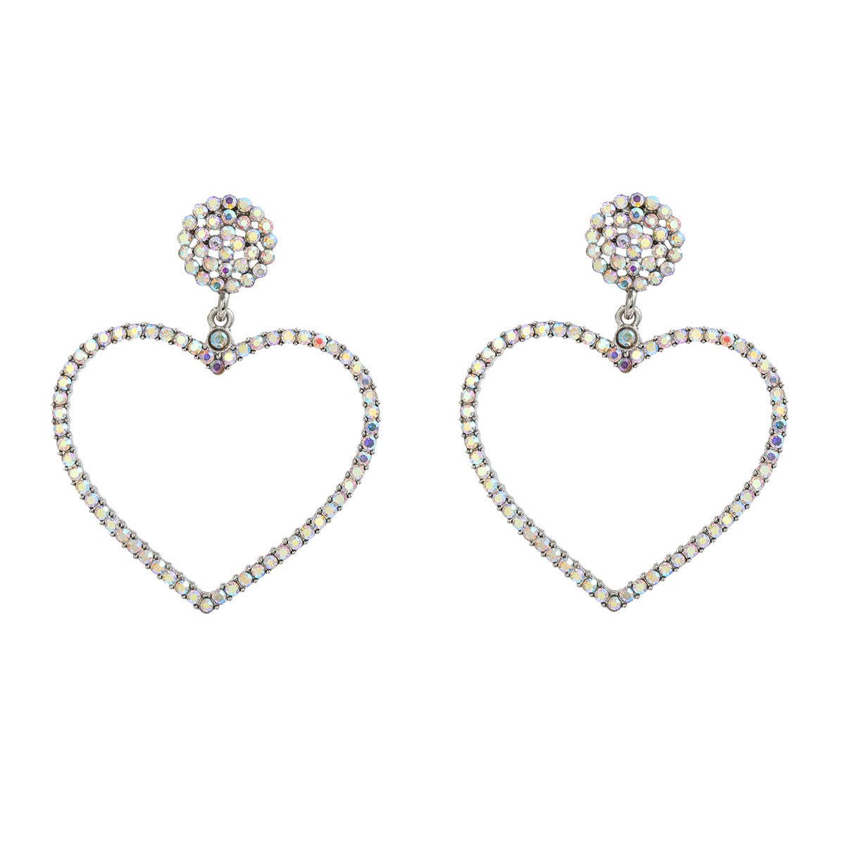 Love Shaped Diamond Earrings - Image 9