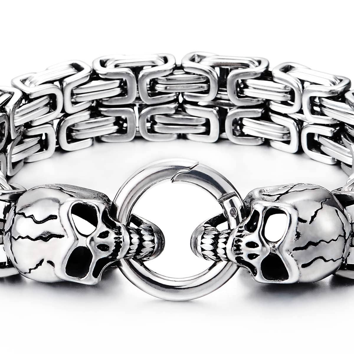 Mens Stainless Steel ntine Chain Bracelet - Image 3