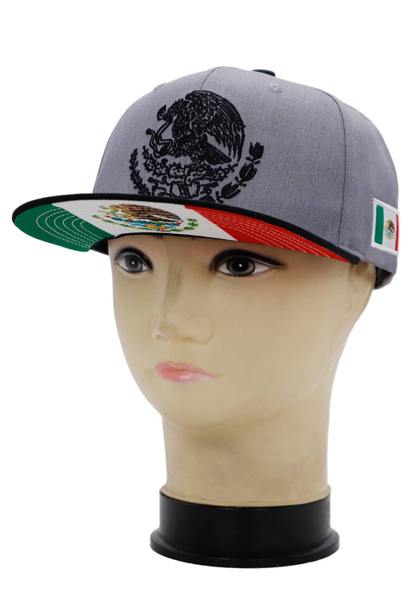 Mexico Eagle Embroidered Flag Flat Bill Snapback - Image 12