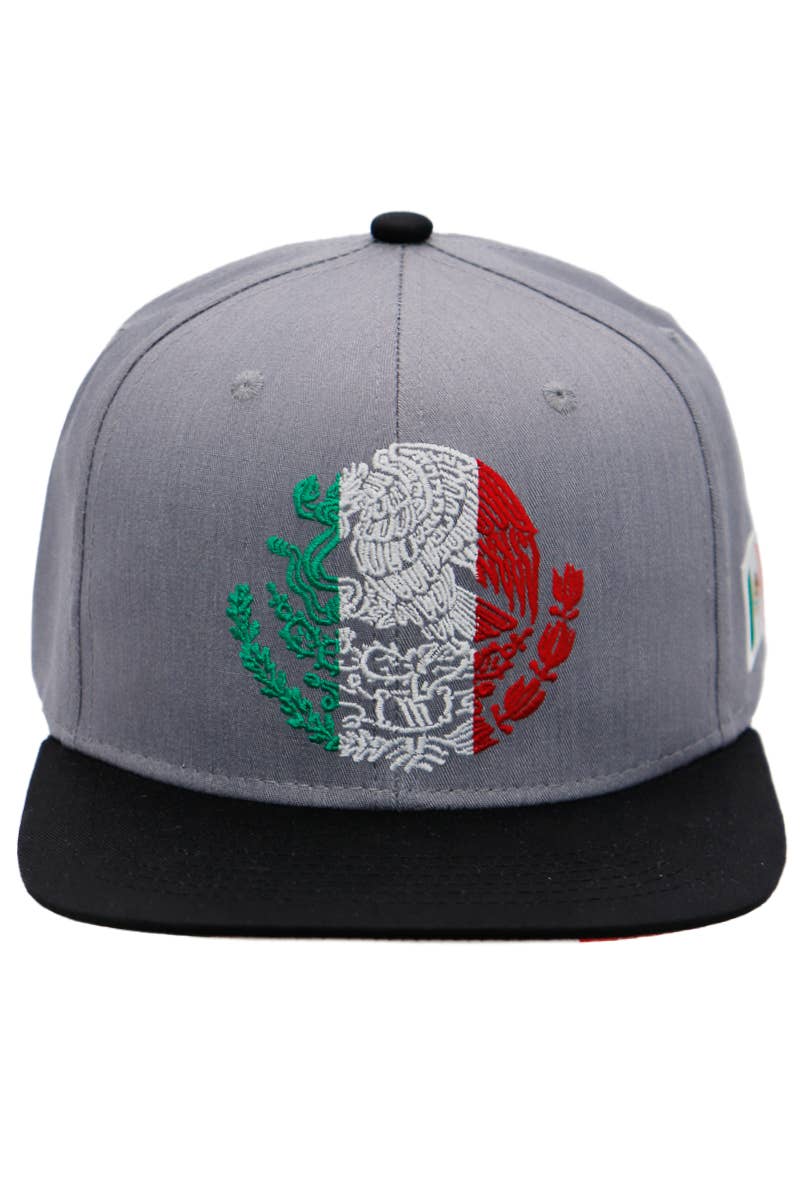 Mexico Eagle Embroidered Flag Flat Bill Snapback - Image 14