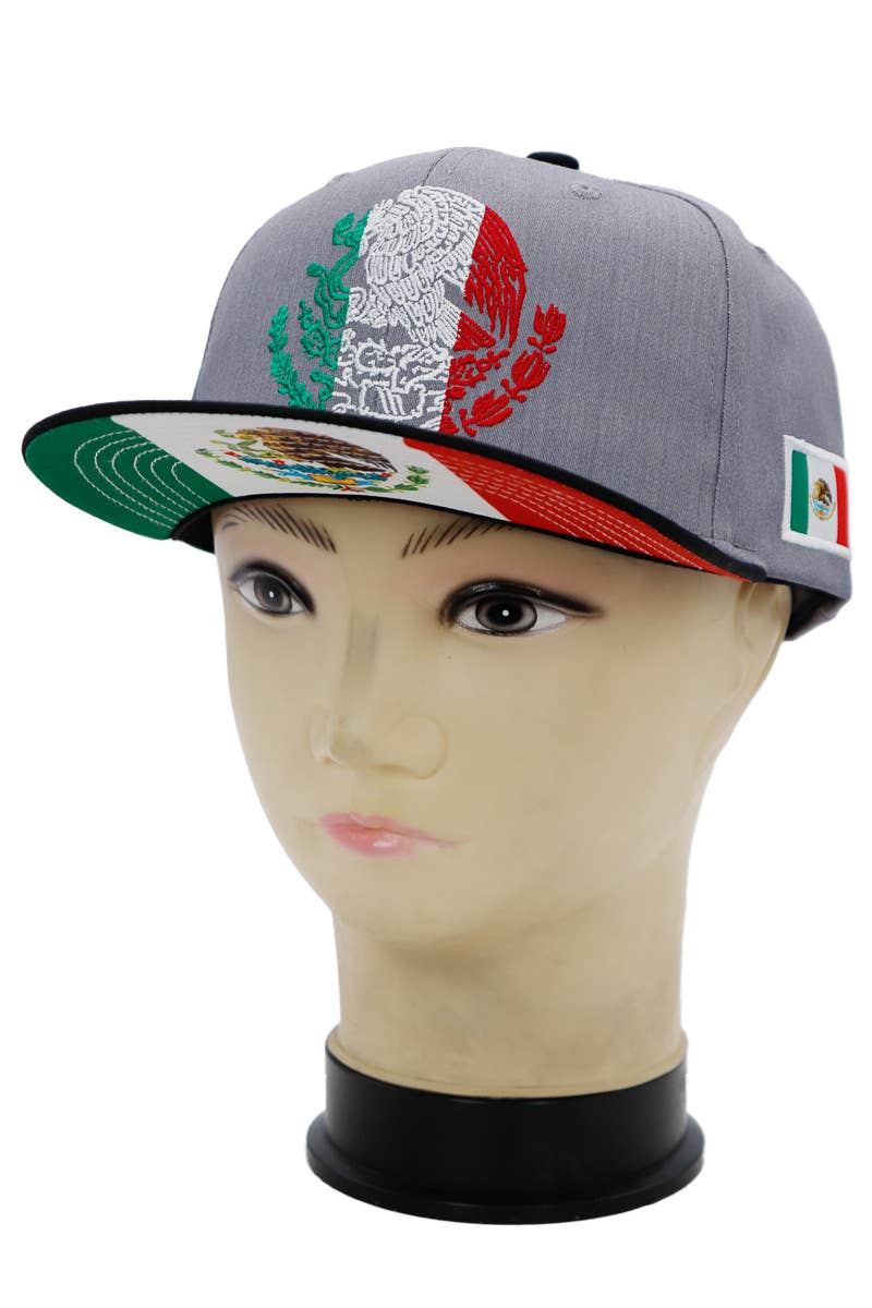 Mexico Eagle Embroidered Flag Flat Bill Snapback - Image 15