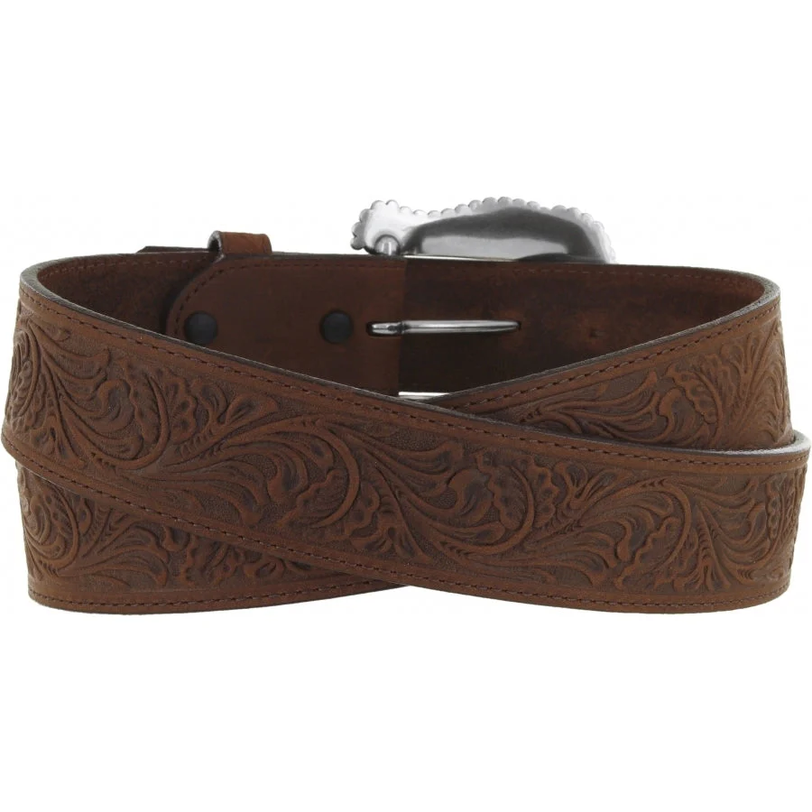 MF Western Tony Lama Womens Layla Floral Embossed Western Belt C50739 - Image 4