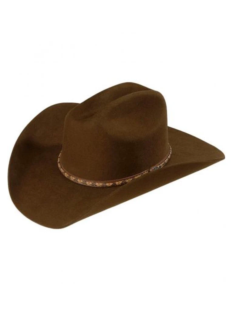 Milano Justin Mens 2X Plains Premium Felt Hat Brown Style JF0242PLNS