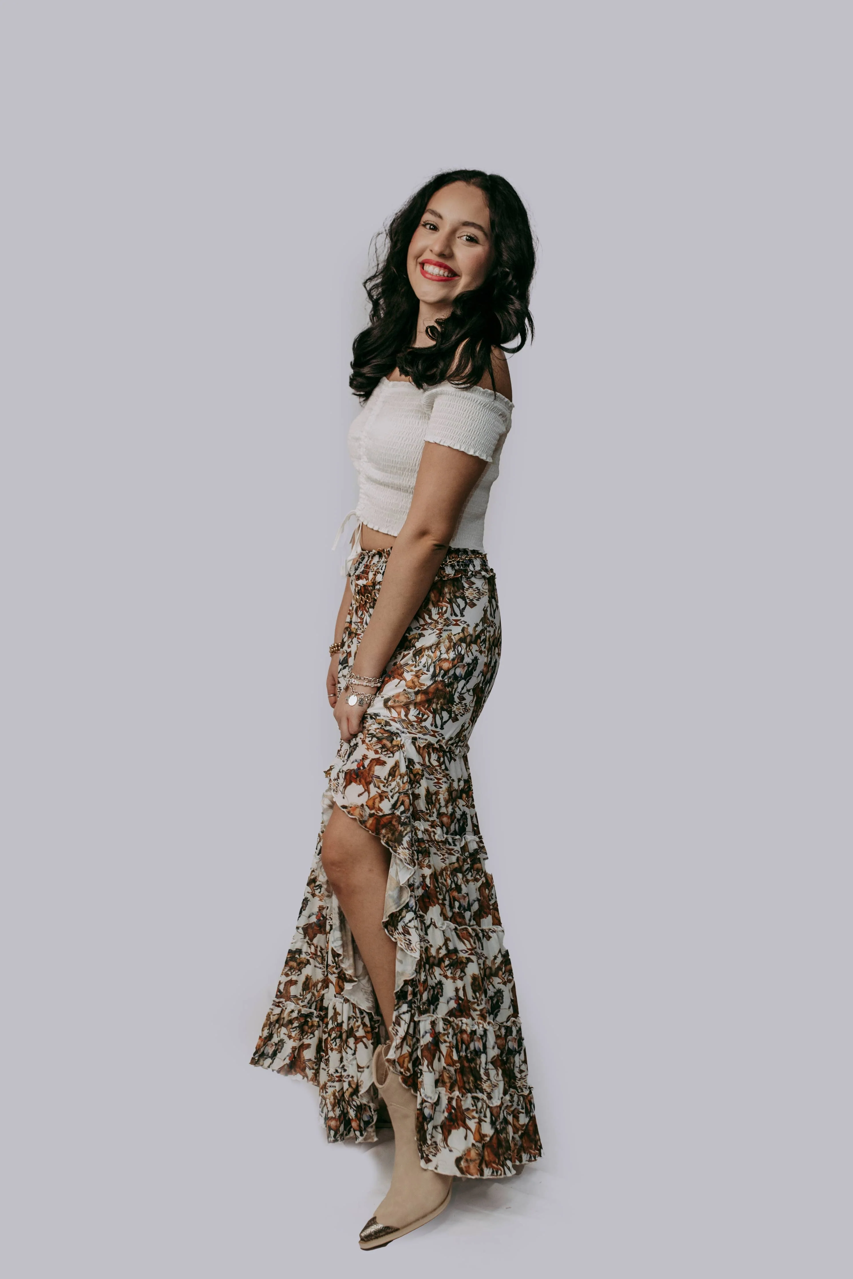 MK679 Buckaroo Mesh Maxie Skirt - Image 5