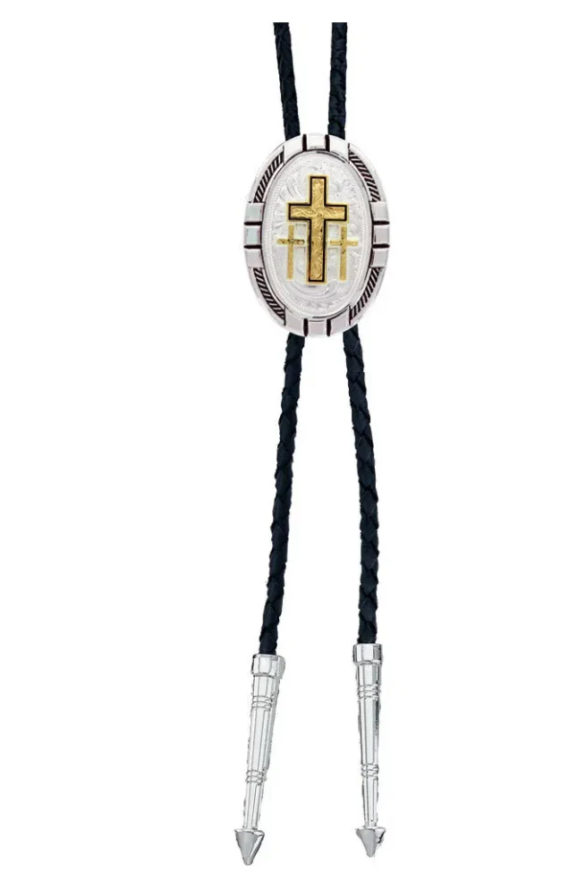 Montana Silversmith New Traditions Four Directions Bolo Tie with Triple Cross Figure Style Bt26-855 - Image 2