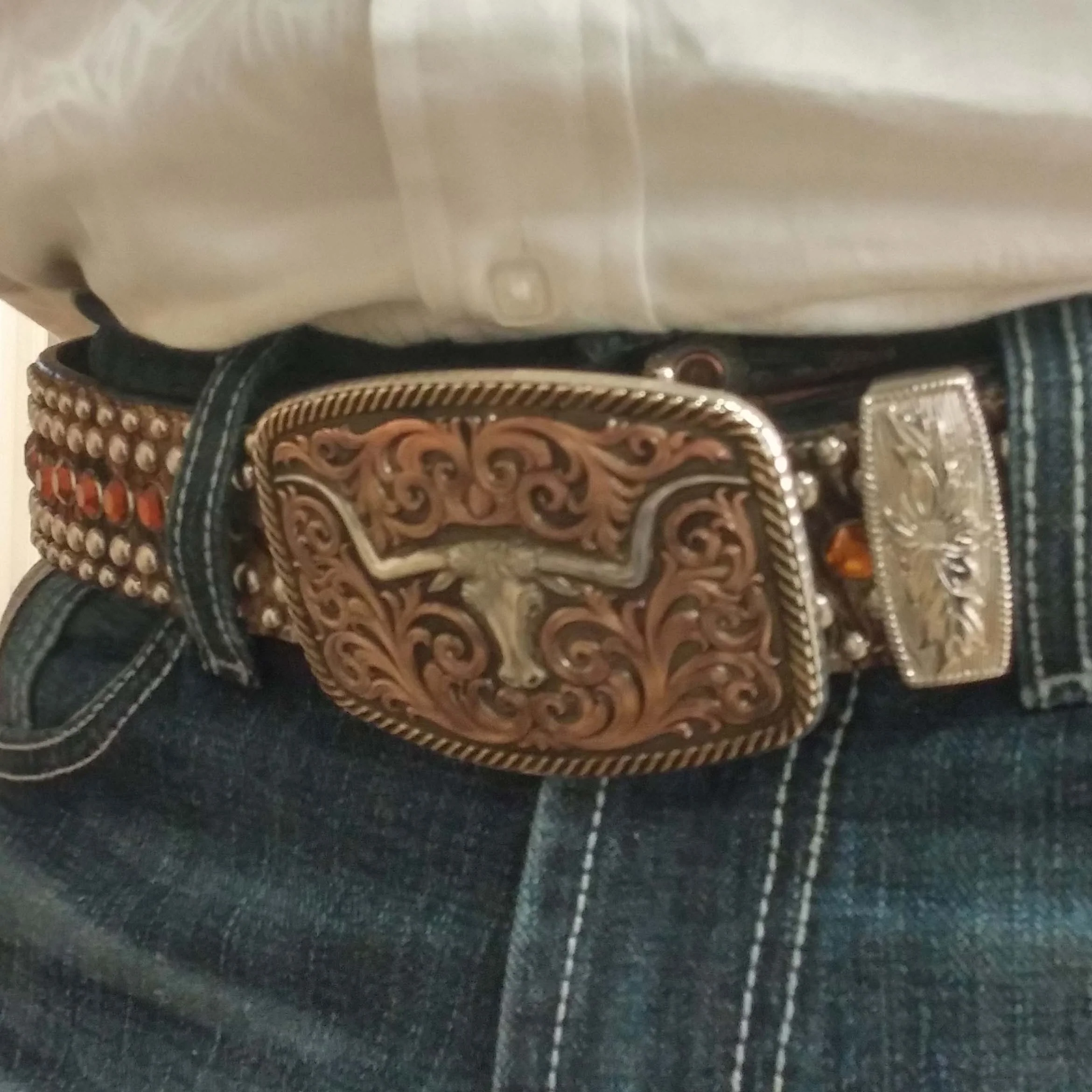 Montana Silversmith Tri-Color Champion Texas Longhorn Buckle Style 33010TRI - Image 4