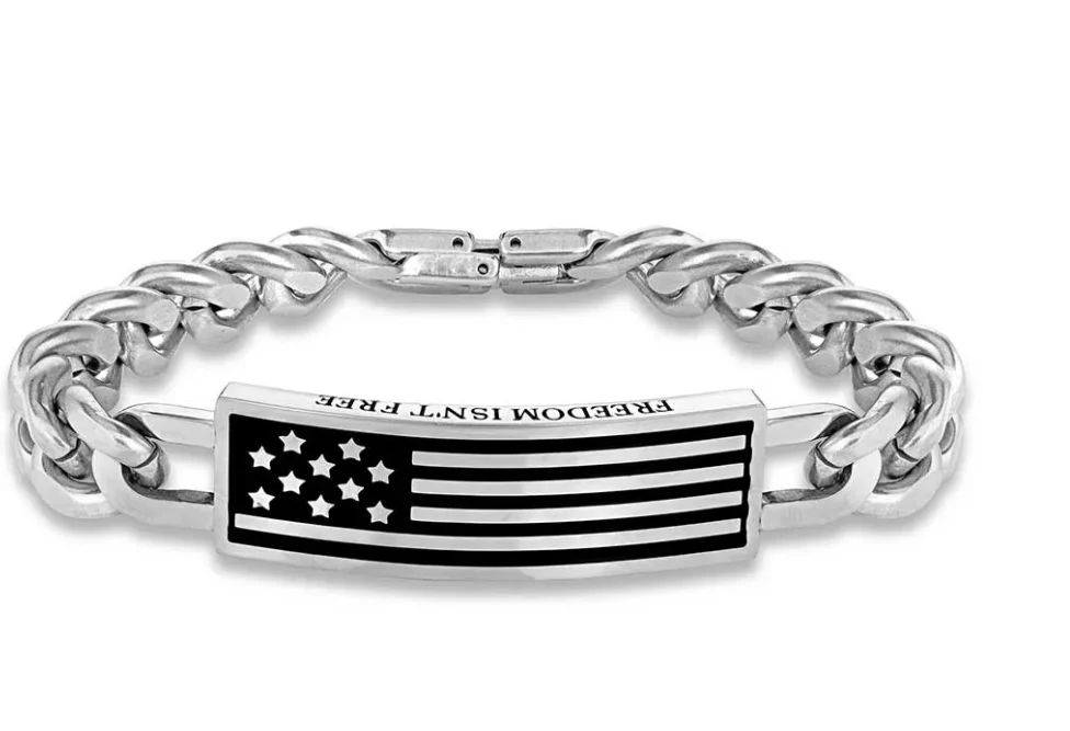Montana Silversmiths Mens Freedom Isn't Free Bracelet Style KTBC5655