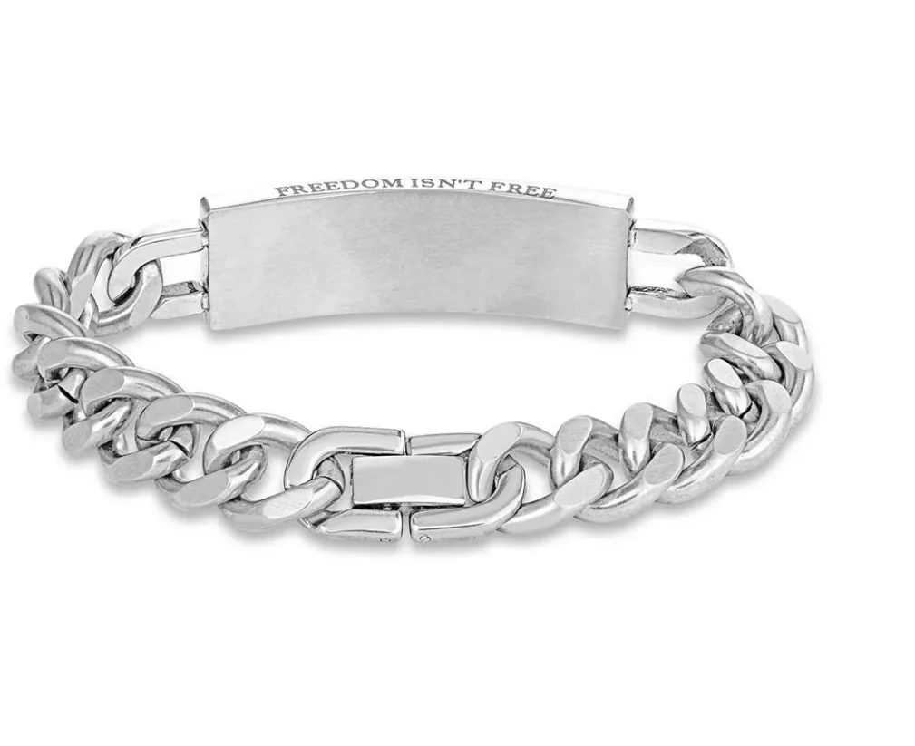 Montana Silversmiths Mens Freedom Isn't Free Bracelet Style KTBC5655 - Image 2