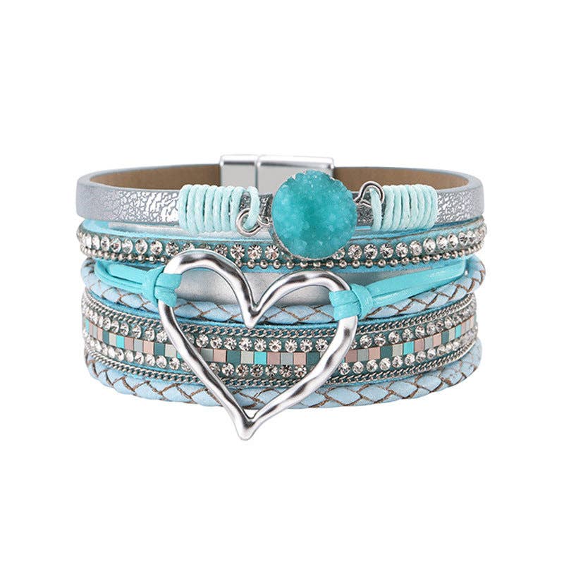 Multi-Layer Heart Charm Bangle Bracelets - BJ/LB - Image 13