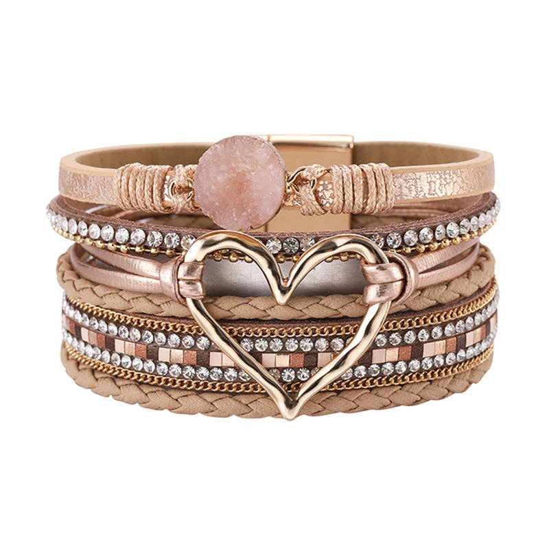 Multi-Layer Heart Charm Bangle Bracelets - BJ/LB - Image 15