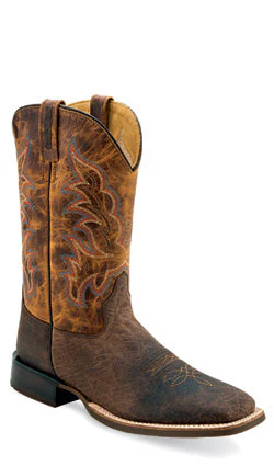 Old West Mens Square Toe Boots BSM1899 - Image 2