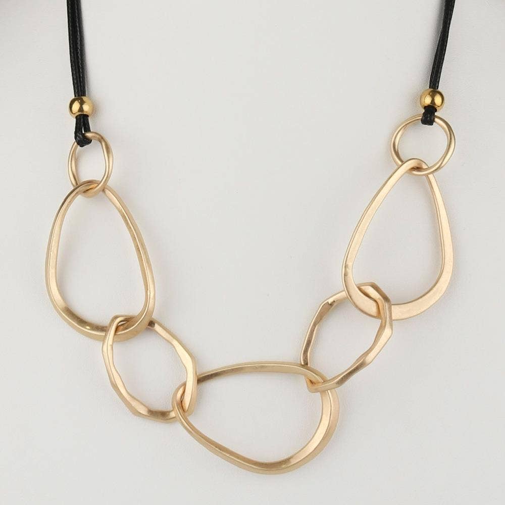 OVAL LINK METAL NECKLACE NE-7164 - Image 2