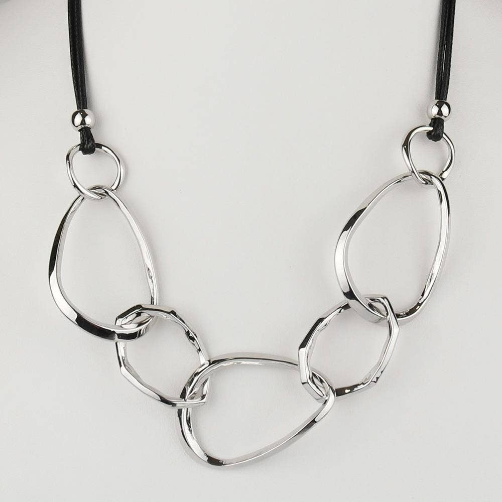 OVAL LINK METAL NECKLACE NE-7164 - Image 3