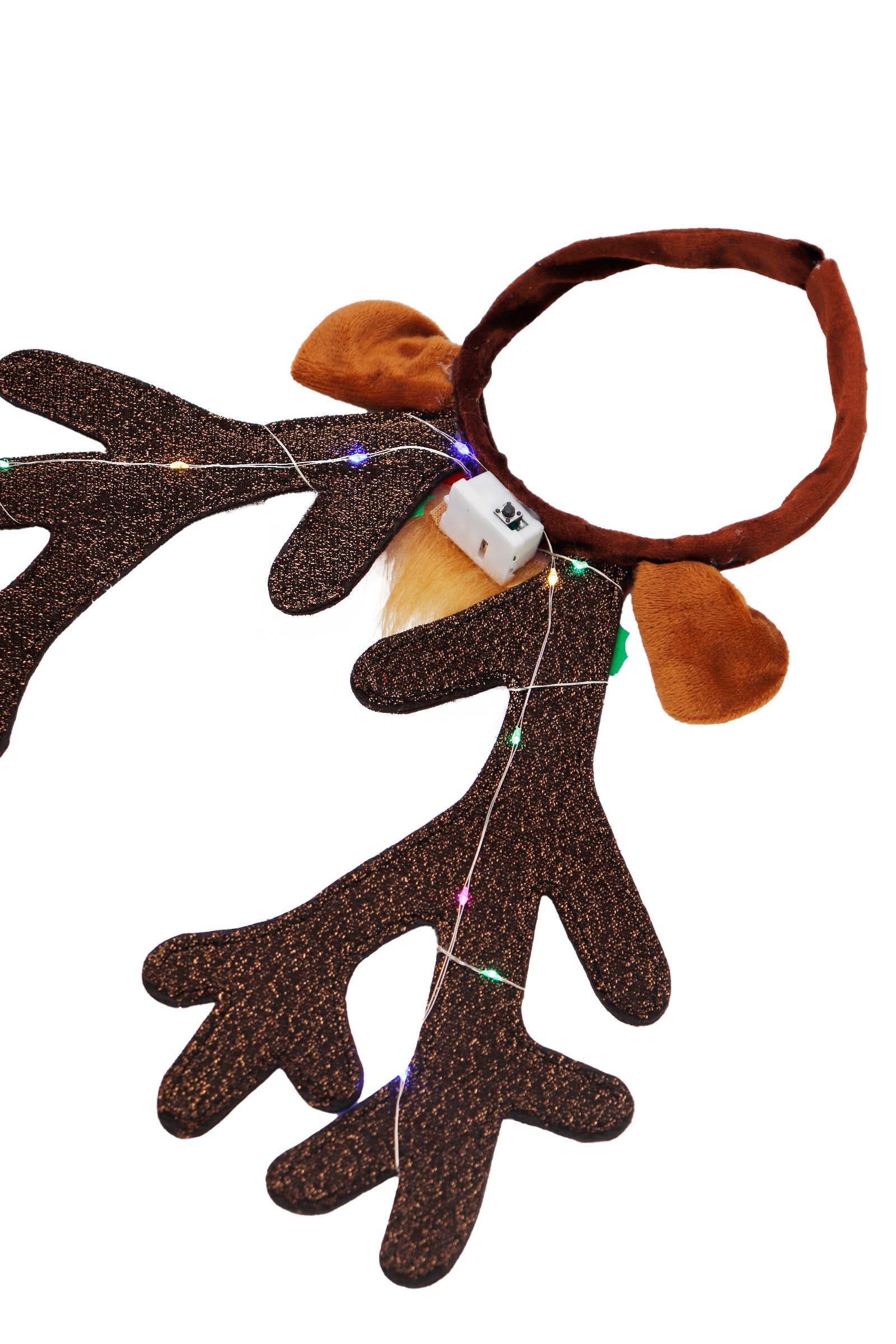 Oversized Rudolph Antler Led Light-up Hairband - Image 7