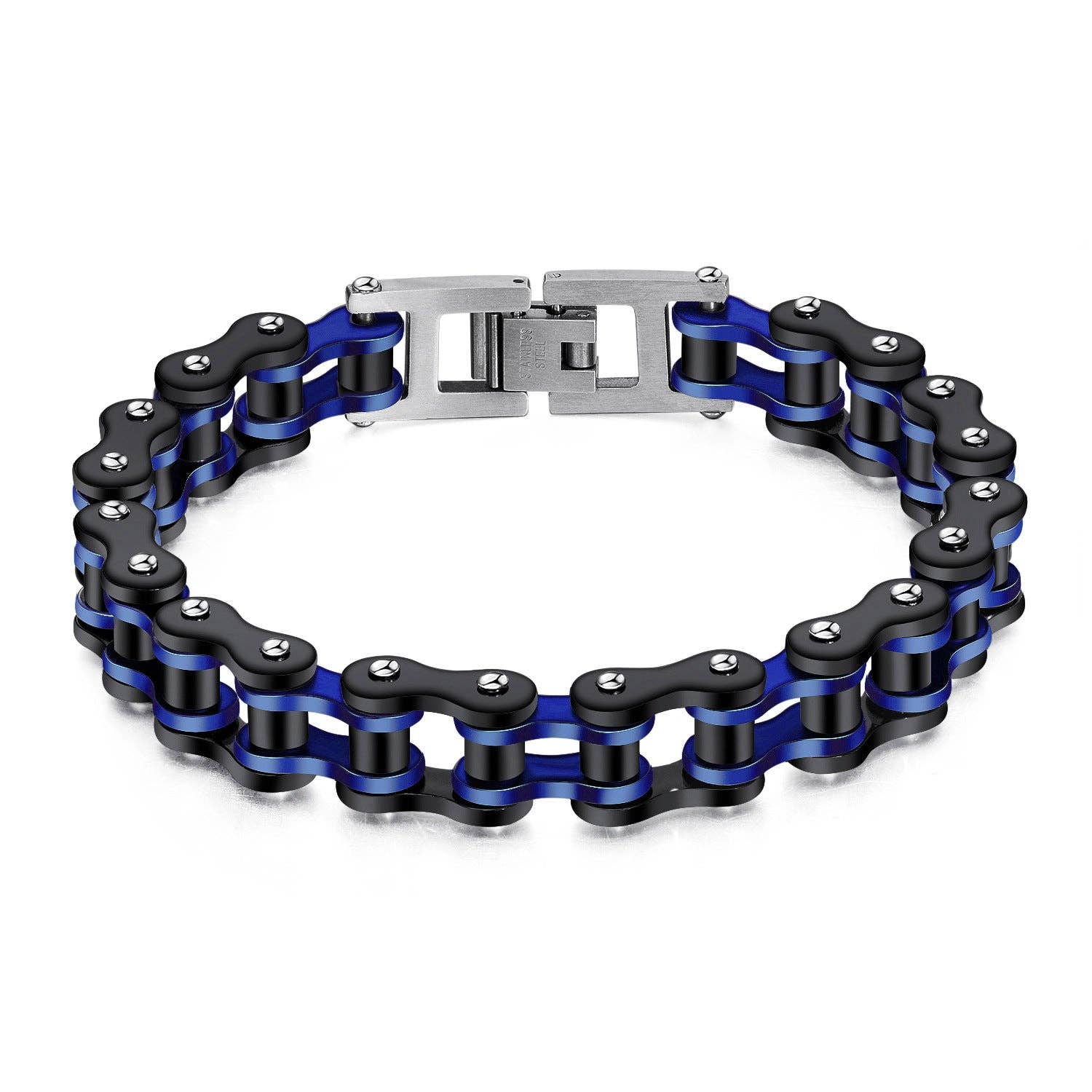 Punk Stainless Steel Motorcycle Chain Bracelet - MJ/BC - Image 2