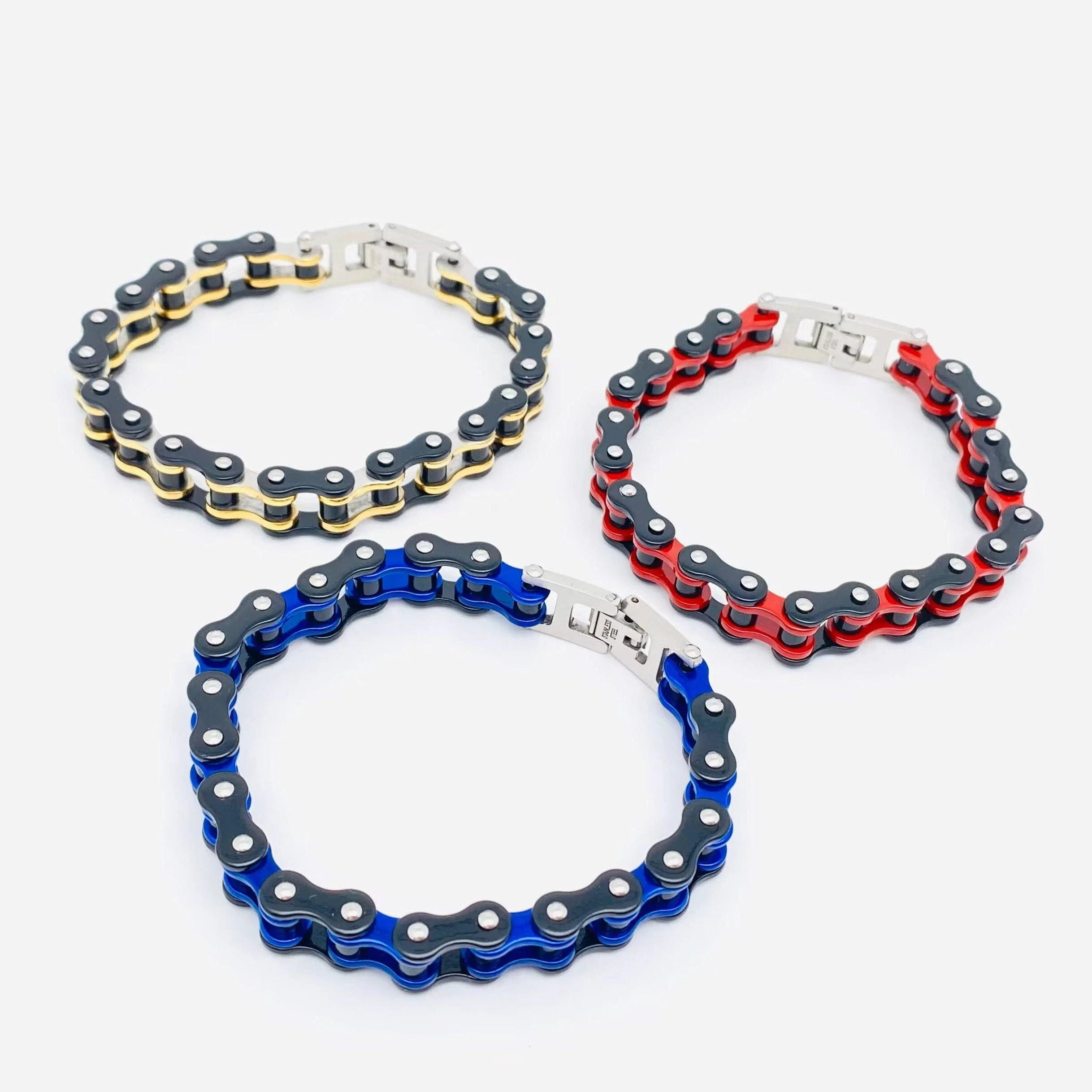 Punk Stainless Steel Motorcycle Chain Bracelet - MJ/BC - Image 3