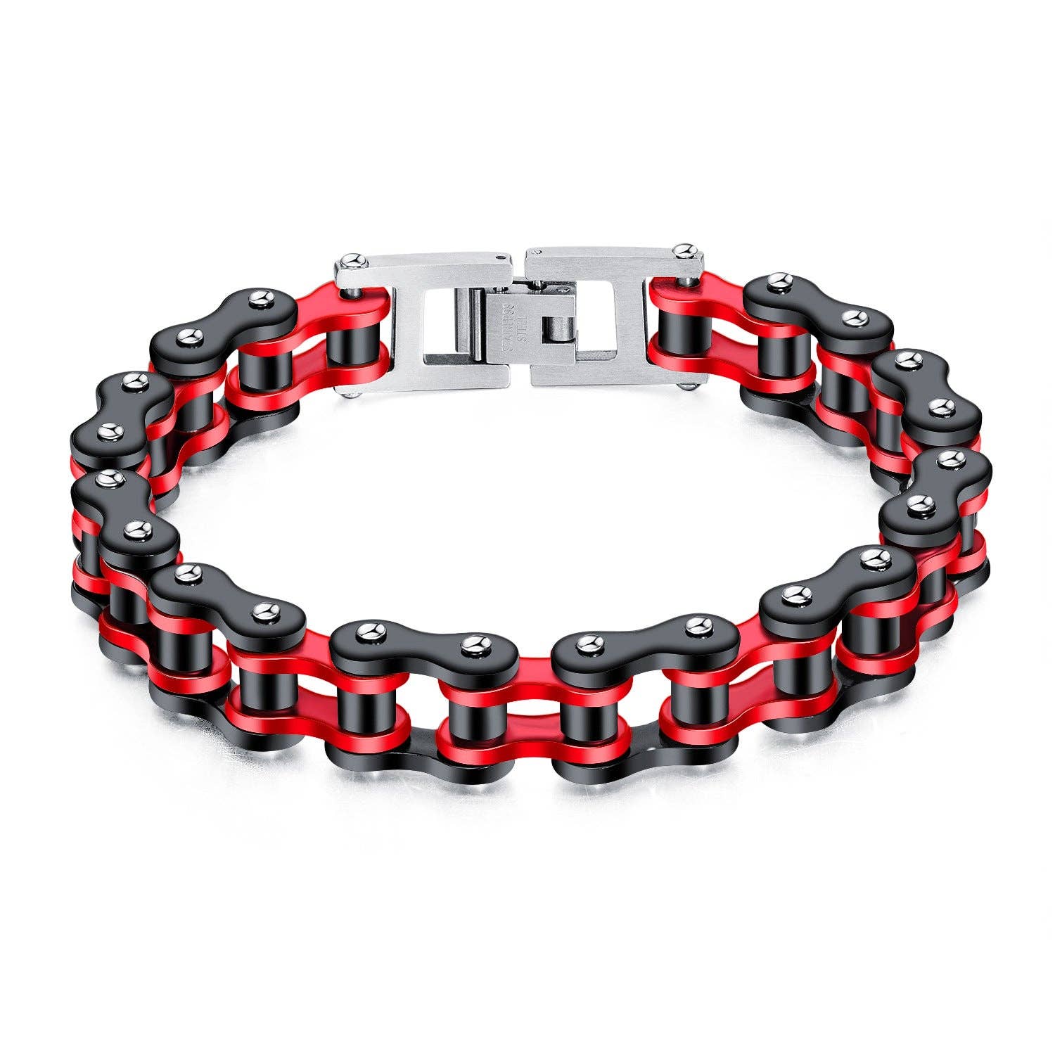 Punk Stainless Steel Motorcycle Chain Bracelet - MJ/BC - Image 7