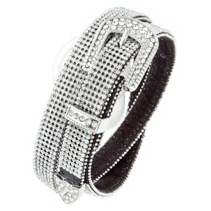 Rhinestone Skinny Belt