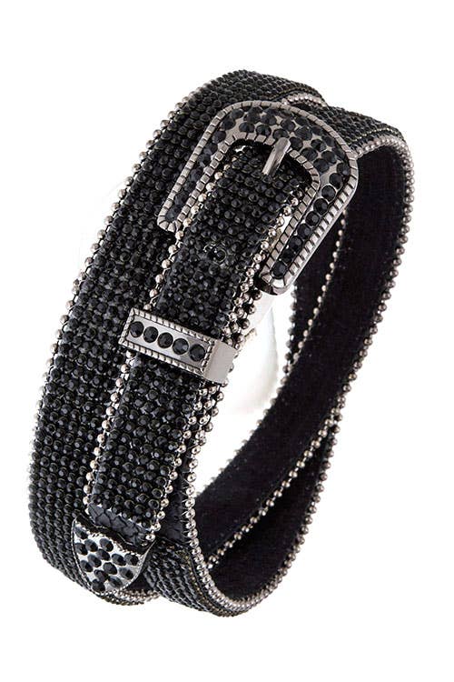 Rhinestone Skinny Belt - Image 3