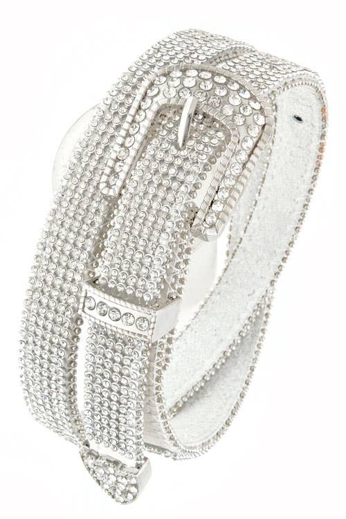 Rhinestone Skinny Belt - Image 4