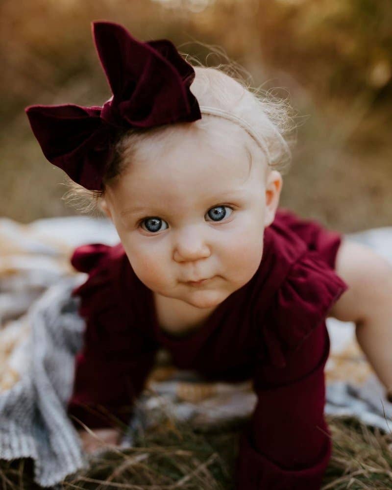 Rhodes Velour Bubble Shorty Romper - Candy Apple Red - Image 5