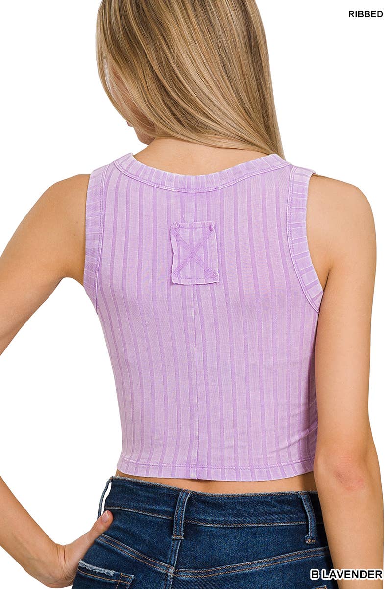 Ribbed Sleeveless Crop Tank Top - Image 7