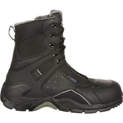 ROCKY MENS 1ST MED CARBON FIBER TOE PUNCTURE-RESISTANT SIDE-ZIP WATERPROOF PUBLIC SERVICE BOOT STYLE FQ0911113 - Image 2