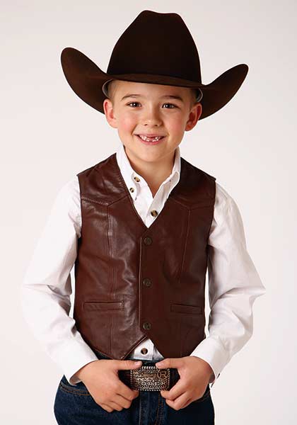 Roper Boys Lamb Skin Vest Style 02-094-0520-0501 - Image 2