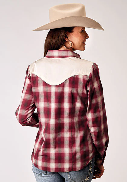 ROPER LADIES PLAID LONG SLEEVE SHIRT STYLE 01-050-0024-3007 - Image 3
