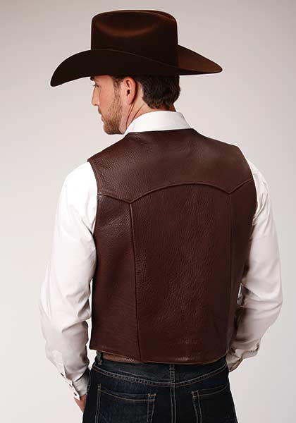 Roper Mens Leather Vest Style 02-075-0510-0504 - Image 2