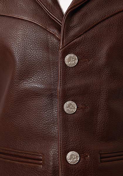 Roper Mens Leather Vest Style 02-075-0510-0504 - Image 3