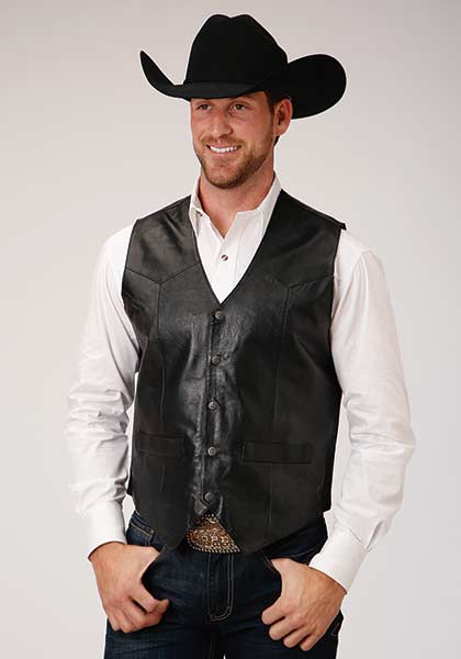 Roper Mens Leather Vest Style 02-075-0520-0500
