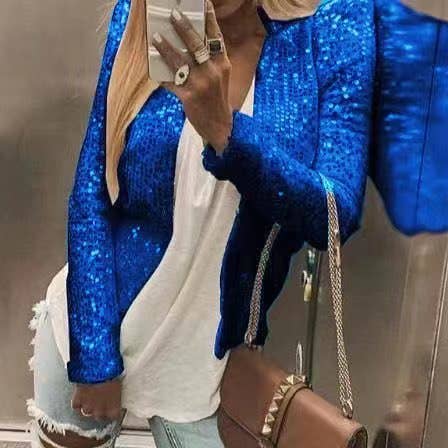 Sequin cropped cardigan jacket - Image 13