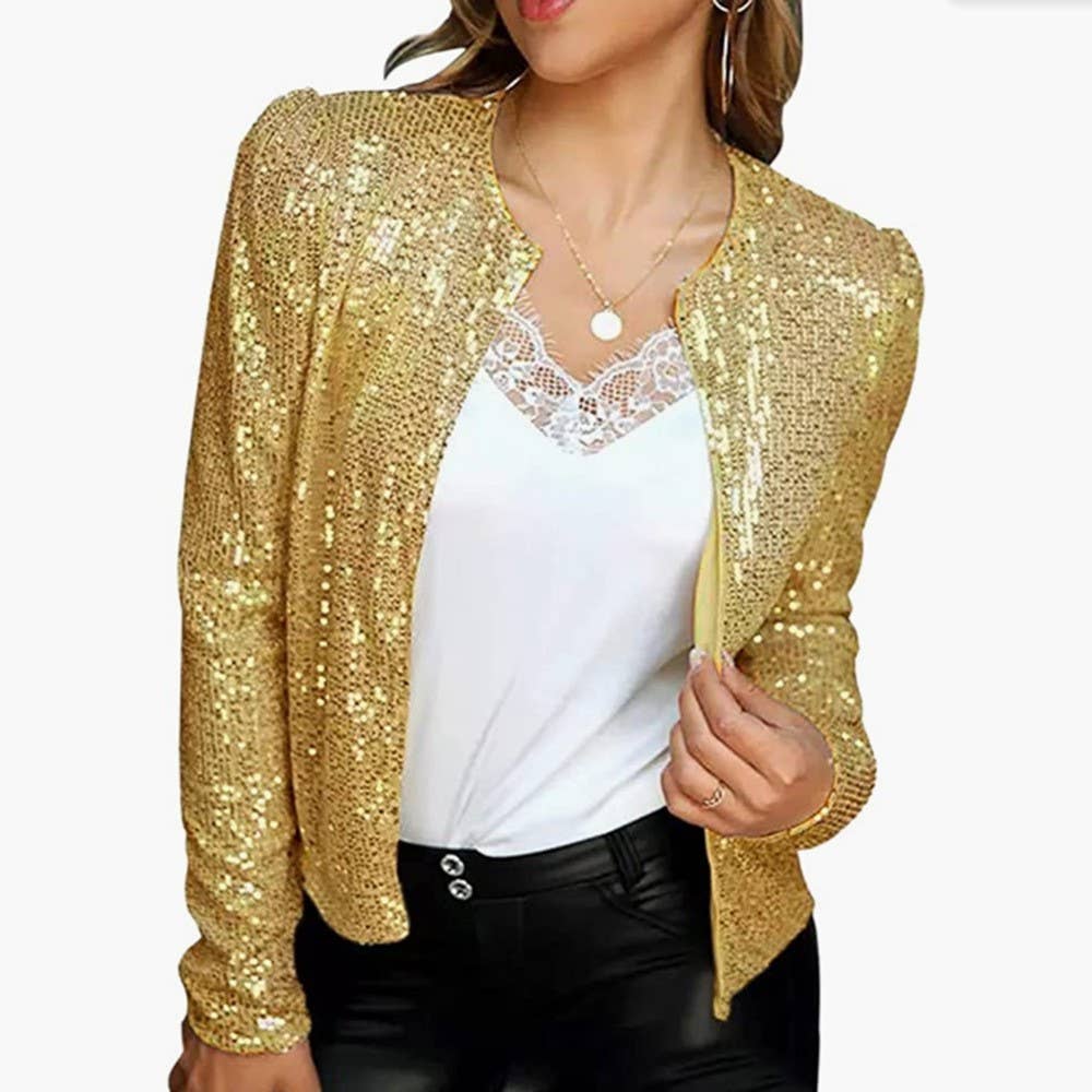 Sequin cropped cardigan jacket - Image 7