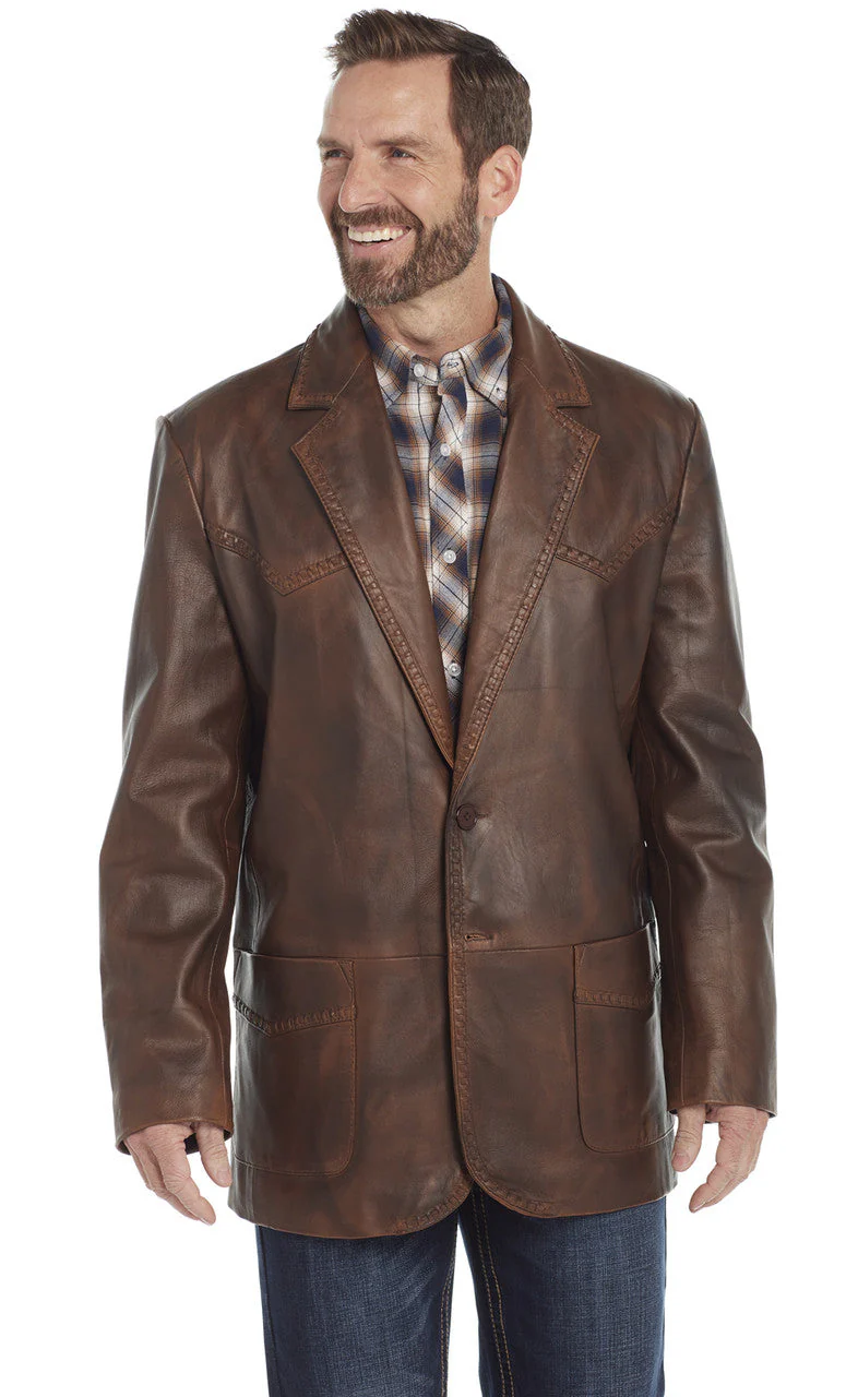 SIDRAN HANDLACED & BOOT STITCHED ANTIQUE FINISHED LAMB BLAZER STYLE ML9464-F23