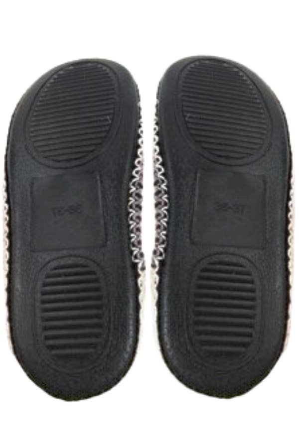 Snowflake Woven Fleece Lined Moccasin Slippers - Image 3