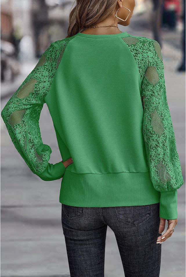 Spring/Autumn Multicolor V-Neck Long Sleeve Knit Top - Image 11