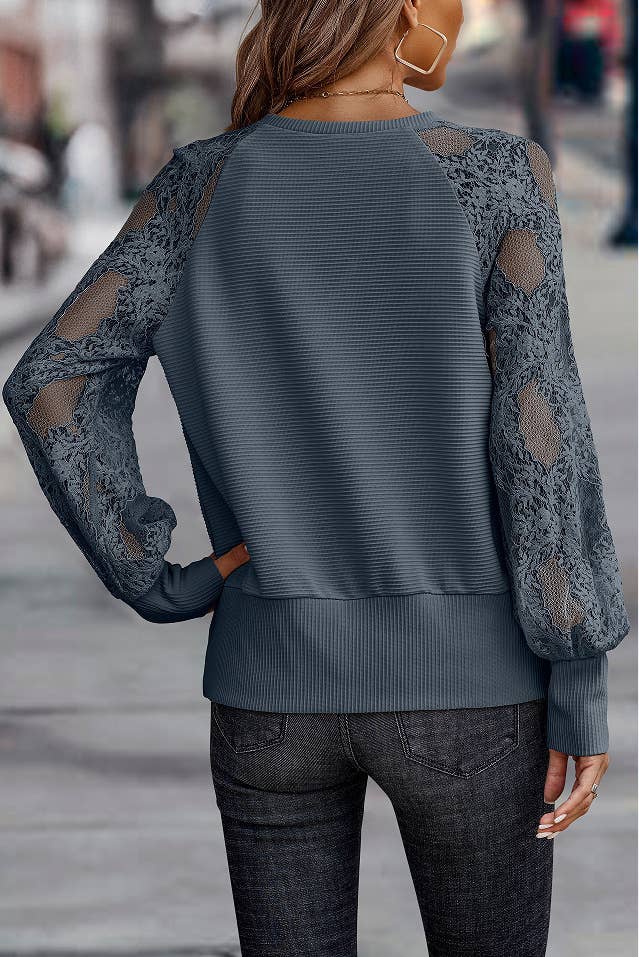Spring/Autumn Multicolor V-Neck Long Sleeve Knit Top - Image 12