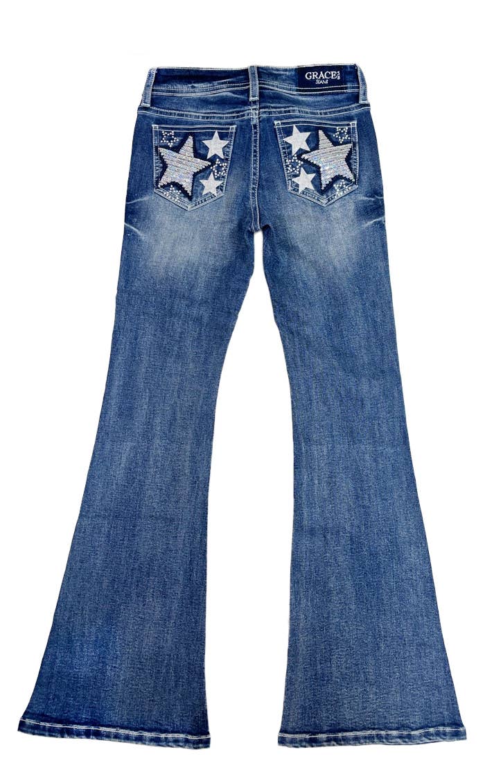 Stars/Sequins Embroidery Girl Flare | GL-61879SL - Image 2