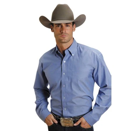 Stetson End On End Solid Mens LS Shirt Style 11-001-0566-0041 - Image 3