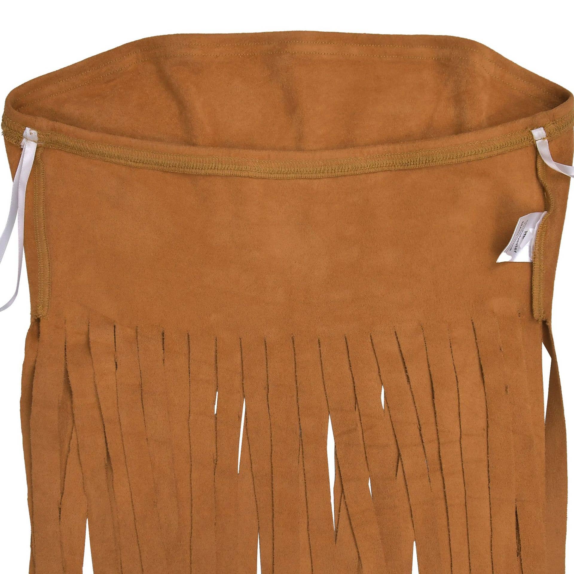 Strapless faux suede cowgirl bandeau fringed top - Image 7