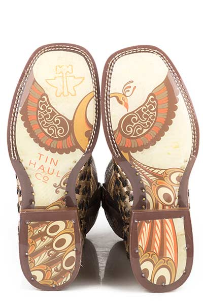 Tin Haul Ladies 3D Cross Boots Peacock Sole Style 14-021-0077-1423 - Image 2