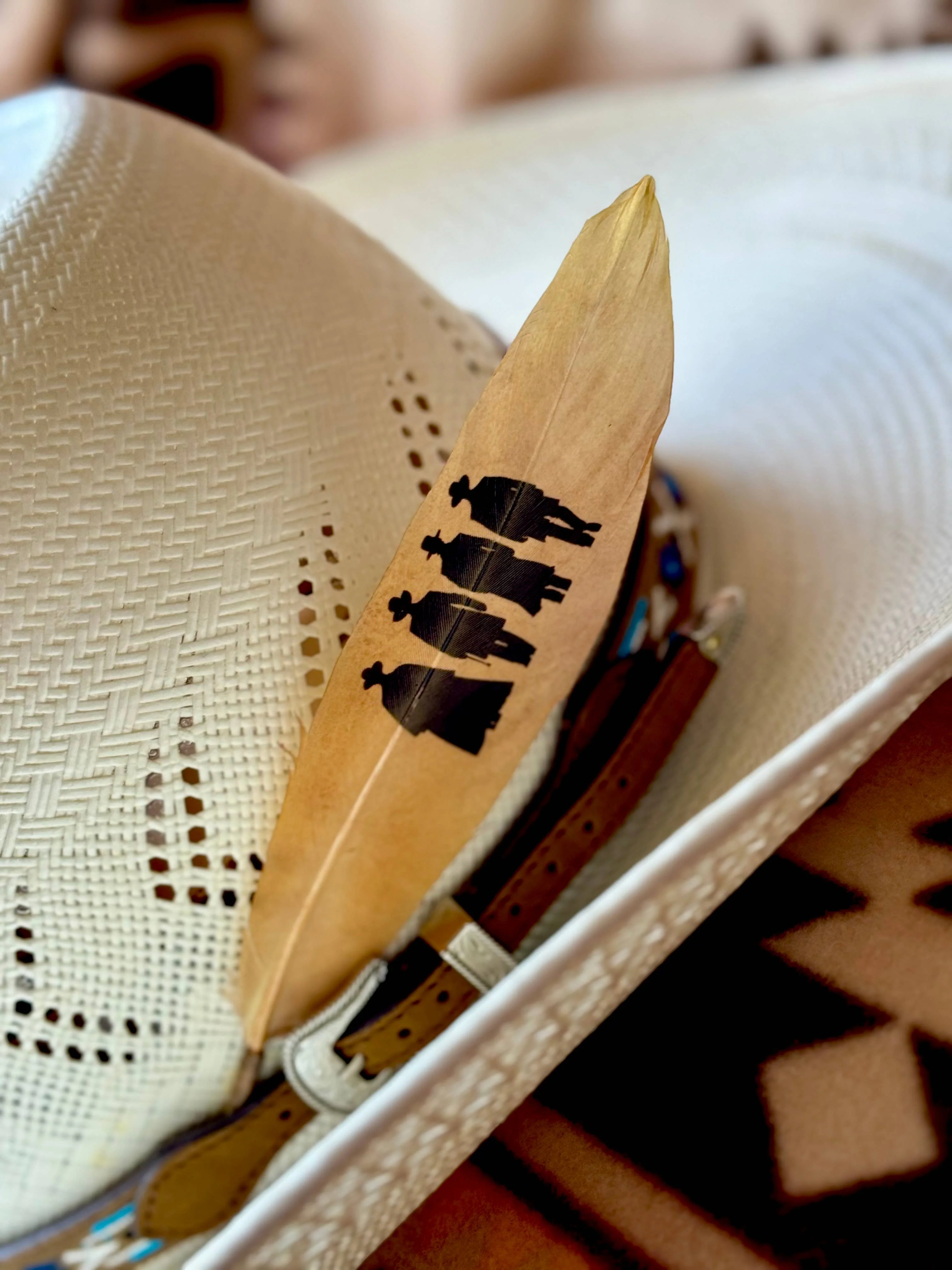 Tombstone Walking Shadow Hat Feather - Western Hat Accessory