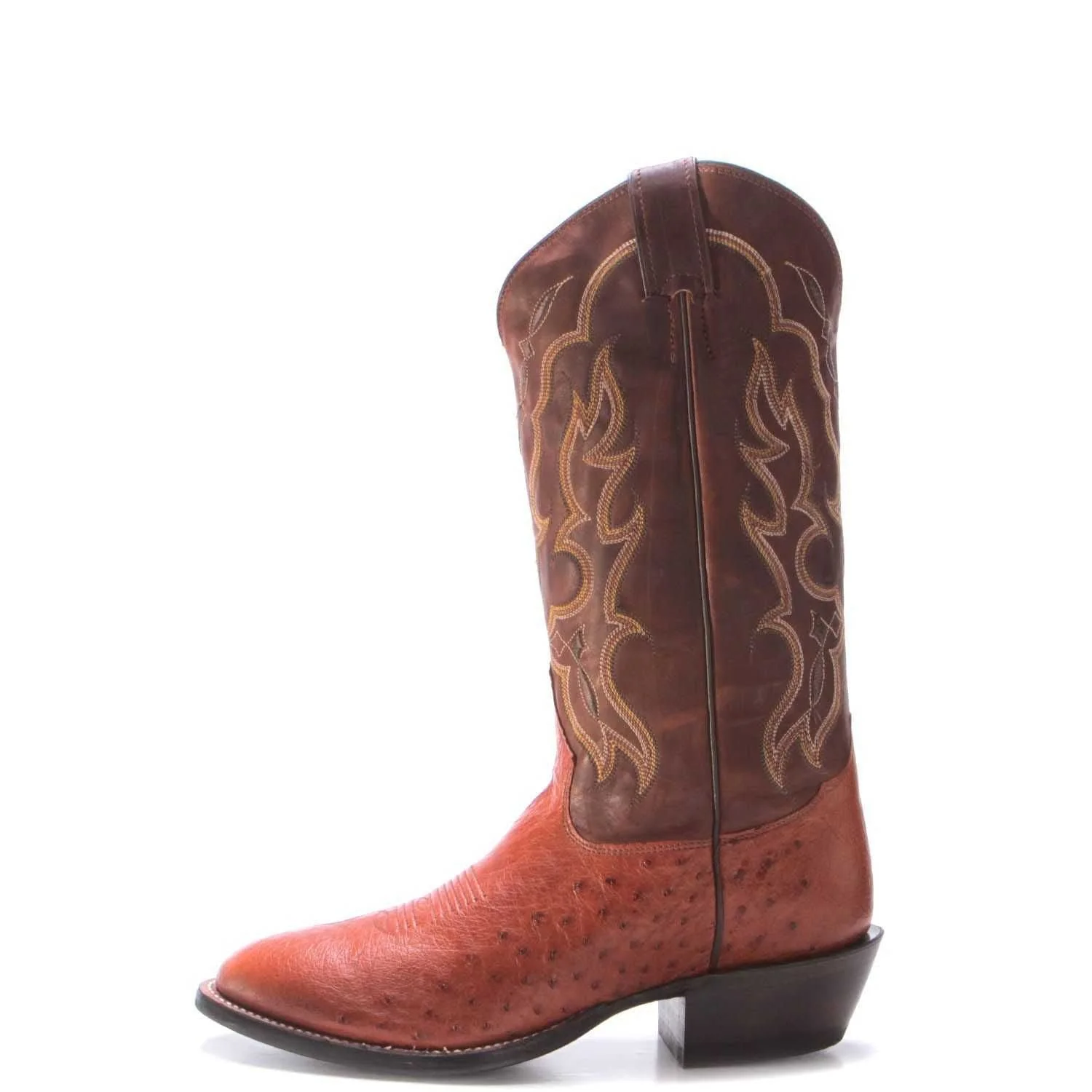 Tony Lama Mens Cognac Smooth Quill Ostrich Boots Style O6081 - Image 2
