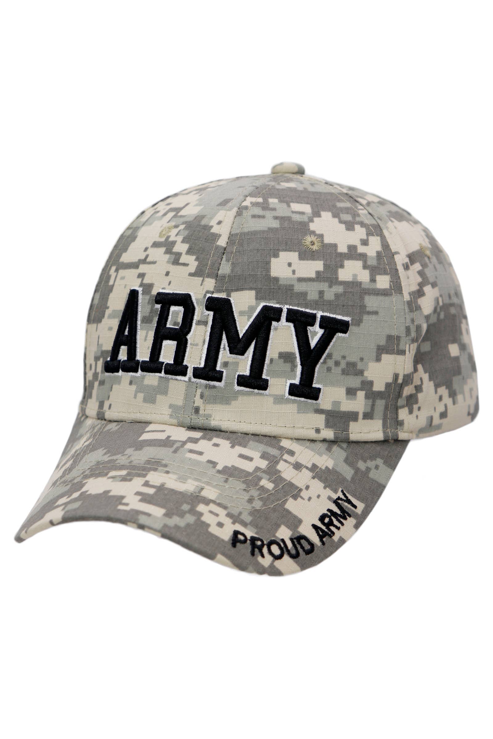 U.S. Military Branch Logo Digital Camo Baseball Cap - Image 6